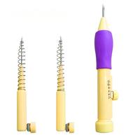 Kit de bricolage pour broderie : Ensemble de poinçons à broder avec 3 tailles d'aiguilles, stylo et accessoires de couture