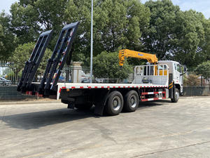 Howo 6 x4 10-גלגל שטוח נמוך עם 5 טון טלסקופי בום מנוף דיזל דיזל חדש למכירה - Product Image 3