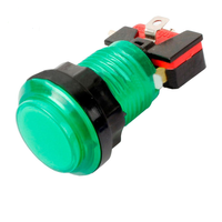 Interrupteur à bouton-poussoir d'arcade illuminé de 32mm avec lampe à LED-rouge, bleu, blanc, vert, jaune pour machine de jeu d'arcade