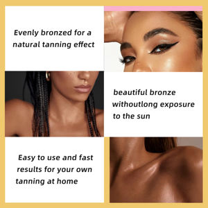 Loción autobronceadora de etiqueta privada, <span class=keywords><strong>acelerador</strong></span> para el cuidado de la piel <span class=keywords><strong>con</strong></span> crema bronceadora oscura, bronceador para bronceado sin sol falso - Product Image 3
