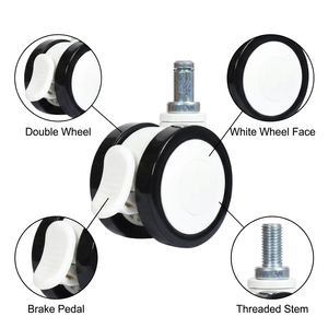 Rueda Giratoria VIMA para Sillas de Oficina y Muebles Pequeños, de PVC de 2.5 Pulgadas, con Freno, para Uso Médico Hospitalario - Product Image 4