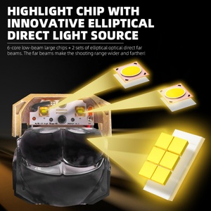 Module de projecteur bi-LED M82 1.8 à double faisceau direct, double matrice lumineuse 12V 6000K pour mini phare de voiture - Product Image 5