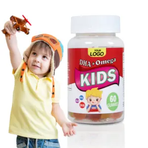 OEM工厂销售儿童多种维生素软糖熊糖果欧米茄3 6 9 Dha鱼油增强儿童眼睛发育