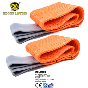 高強度ポリエステルウェビングスリング調整可能ヘビーデューティ10Tフラットリフティングベルト - Product Image 1