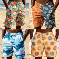 Shorts de bain pour hommes, design tendance, tissu en nylon à séchage rapide, logo personnalisé imprimé, respirant, pour le surf, vente en gros, fabricants