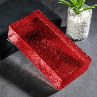 Brique de verre décorative texturée effet glace, bloc de verre teinté pour la décoration murale de cuisine, salle de bain, entrée, hôtel, extérieur