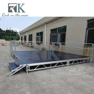 เวทีอลูมิเนียมแบบพกพาพร้อมบันไดและราวกั้น สำหรับงานแต่งงาน - Product Image 2
