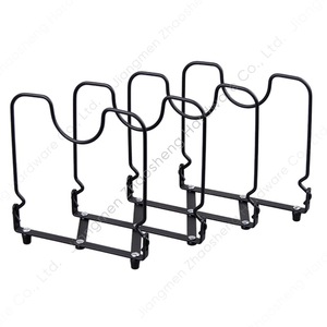 <b>Pot</b> <b>Lid</b> Rack Multi Layer Cookware Storage Stand With Stand Kitchen Organization Square Metal <b>Lids</b> Draining Rack - Product Image 5