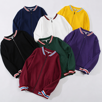 Veste de baseball personnalisée brodée coupe-vent en polyester pour homme, style universitaire, streetwear, uniforme unisexe, fabrication directe usine