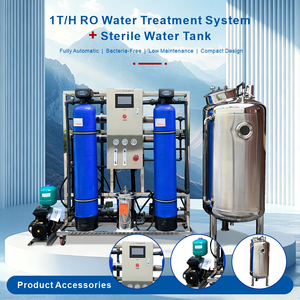 Système de traitement d'eau par osmose inverse 1000 l/h pour la restauration, machine de filtration + réservoir stérile OEM pour l'eau - Product Image 2
