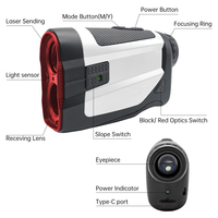 Télémètre laser à écran LCD de télémètre de golf de haute qualité de 1000 M avec compteur laser industriel en mode pente et balayage