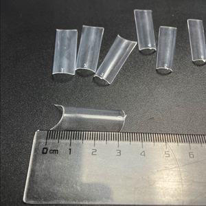 Cubierta acrílica francesa para <span class=keywords><strong>uñas</strong></span>, Punta curva Xxl C, recta, transparente, larga, cónica, cuadrada, transparente, 500 Uds. - Product Image 5
