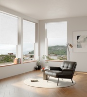 Stores enroulables horizontales en tissu de style moderne, stores verticaux unis pour salles de bain, salles à manger/chambres d'enfants, fêtes et restaurants