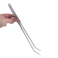 Pince à épiler transfrontalière Mengqule en acier inoxydable écologique, grande, droite et courbée, outil de taille, accessoires pour aquarium de sable, garantie 1 an