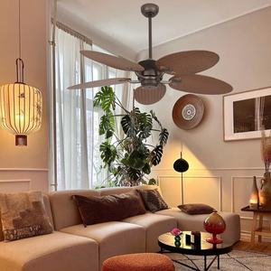 พัดลมเพดานตกแต่งโคมไฟใบพัดพลาสติกเขตร้อนพัดลมเพดาน LED ควบคุมระยะไกลพร้อมโคมไฟ - Product Image 6