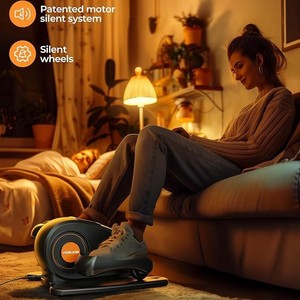 Mini-<span class=keywords><strong>elliptique</strong></span> électrique télécommandé, pédalier d'exercice sous le bureau pour entraînement des jambes à la maison et au bureau - Product Image 6