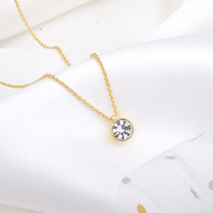 Vòng Cổ Đá Sinh Nhật Vòng Cổ Mạ Vàng Pha Lê Đá Quý Zirconia Vòng Cổ Thạch Anh Tím Garnet - Product Image 4