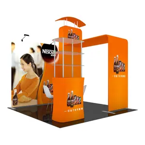 Aluminum modular exhibition stand display 3x3 standard exhibition stall for tradeshow