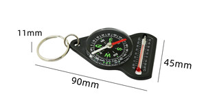 Xách Tay 2-Trong-1 Ngoài Trời La Bàn & Nhiệt Kế Mini Cầm Tay <span class=keywords><strong>Keychain</strong></span> Quay Số Hiển Thị Nhựa Trường Hợp Hướng Dẫn Cho Đi Bộ Đường Dài & Cắm Trại - Product Image 5