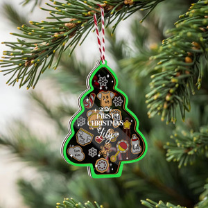 Customize 2026 Baby First Christmas Ornament Name Birthdate Weight Height Birthplace <b>Memory</b> <b>Gift</b> Newborn Nursery Decoration - Product Image 4