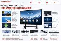 ITATOUCH Pantalla Plana Interactiva 4K de 55/65/75 Pulgadas, Pizarra Inteligente Certificada con NFC y Sistema Dual para Educación y Negocios