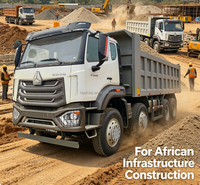 Truk Tambang HOWO NX 8X4 SINOTRUCK yang Tahan Lama, Hub Roda yang Diperkuat, Kapasitas Muatan >50T, Emisi Euro 2, Mesin Weichai 351-450hp