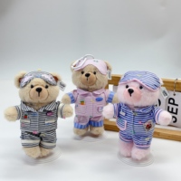 Teddy Bear en peluche Teddy ISLAND, modèle Sweet Cool, en dentelle noire et rose, avec charme féminin, super doux, en coton PP, sous licence mondiale