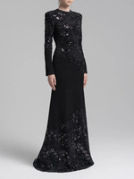 Robe d'été vintage élégante coupe sirène évasée amincissante avec broderie en dentelle, longueur ras du sol, antistatique, nouvelle collection 2025 pour femme