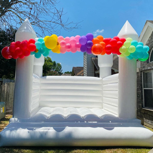 Inflatable Jumping Wedding Castles Outdoor Adults Children Bouncing Kids Commercial <strong>White</strong> Inflatable <strong>Bounce</strong> <strong>House</strong> For Sale - Product Image 5