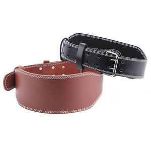 Cinturones de gimnasio de cuero real con estampado - Product Image 1