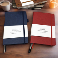 Carnet en cuir relié A5 avec bande élastique Logo personnalisé