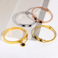 Pulseras de Moda para Mujer POWELL, Brazaletes de Acero Inoxidable, Joyería Geométrica Chapada en Oro, Plata y Oro Rosa, Resistente al Agua, Venta al Por Mayor