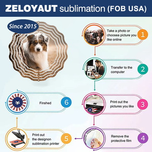 Hoja de aluminio personalizada Transferencia de Calor metálico <span class=keywords><strong>viento</strong></span> Spinners sublimación forma de onda <span class=keywords><strong>viento</strong></span> Spinner espacios en blanco para la decoración del jardín - Product Image 4