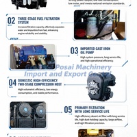 Foreuse à chenilles DTH HangTuo HTQ5C+ - Alimentée au diesel avec moteur et compresseur 15m/min pour l'exploitation en carrière