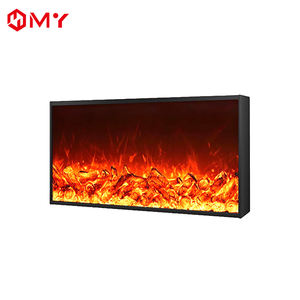 مدفأة كهربائية حديثة بإضاءة LED مقاس 32 بوصة مع حامل تلفاز مدمج ووحدة وسائط متعددة للمنزل وغرفة المعيشة - Product Image 6