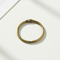 YIWANG — porte-clés en Bronze, anneau rond, robuste, à feuilles amples, pour vêtements, 1.5 pouces