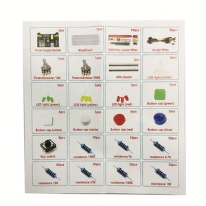 ชุดอุปกรณ์ DIY อิเล็กทรอนิกส์ ชุดเริ่มต้นสำหรับโปรเจกต์ DIY สำหรับ Arduino UNO R3 ชุดอุปกรณ์อิเล็กทรอนิกส์พร้อมบอร์ดทดลองแบบมีจุดเชื่อมต่อพร้อมกล่อง - Product Image 3