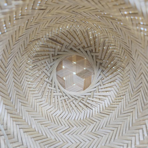 Sombrero de paja de ala ancha para hombre, sombrero de bambú blanco, sombrero de sol de bambú tejido de ala ancha, transpirable y fresco - Product Image 2