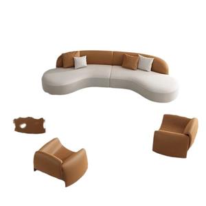 Conjunto de Sofás Modulares para Oficina, Diseño Curvo, Esponja de Alta Densidad, Configuración de Una Línea, para Recepción y Áreas de Reuniones Empresariales - Product Image 5