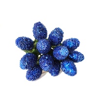 Hoogwaardige kunstmatige blauwe bessen fruitdecoratie voor Pasen, Thanksgiving, Kerstmis - milieuvriendelijk plastic