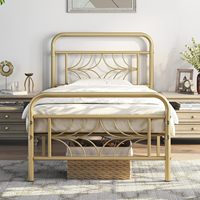 Vente en gros de lits modernes en fer et métal robustes avec rangement, pour hôtels et villas, disponibles en tailles Twin, Full, Queen, King