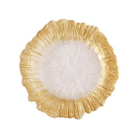 13 assiettes en plastique durables européennes vintage or soleil dentelle plats de luxe maison steak salade dessert pour les mariages
