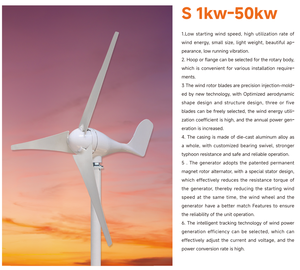 SDT-S 10kw-50kw hiệu quả cao trục ngang Máy phát điện tuabin gió thấp bắt đầu-up tốc độ chính xác đúc lưỡi mạnh mẽ Typhoon - Product Image 3