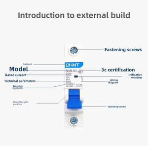 Микроавтоматический выключатель Chint Kunlun 25A, небольшой бытовой предохранитель Nxb, переключатель 1P 2P, защита от открытого воздуха, пластик MB - Product Image 5