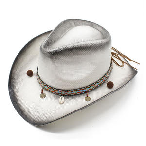 Sombrero de Paja Estilo Vaquero Color Rosa, Protección Solar, Unisex, Primavera Verano, 56-58CM, ZCM-44 - Product Image 5