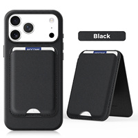 Casing Ponsel Magnetik untuk 17 Pro/Max dengan Bahan TPU+PC Berlapis Elektro, Tahan Air, Tempat Kartu & Penyangga