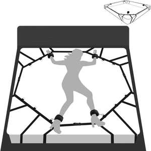Ensemble de restraints pour lit king size, avec sangles de fixation pour chevilles et poignets, pour lit et matelas - Product Image 1