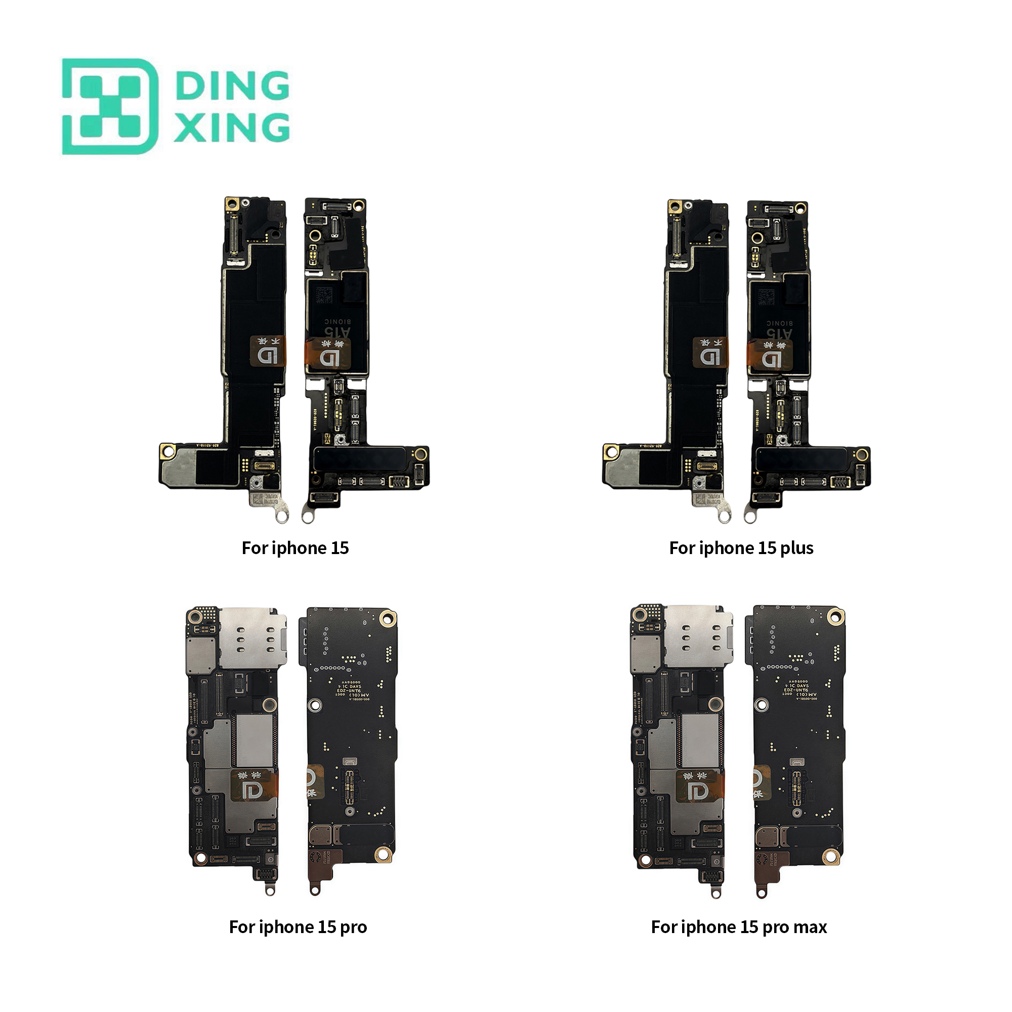 iPhone 15用のオリジナルロック解除マザーボード 128G/256G対応