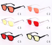 Lunettes de jeu rétro épaisses carrées Finewell 3506F, verres rouges, lunettes de sommeil, anti-lumière bleue, lunettes de jeu pour hommes et femmes