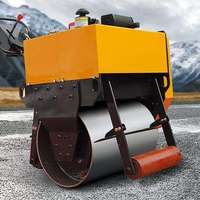 Rouleau compresseur vibratoire à tambour unique Luxin Heavy Industry LX003JS 0,35 tonne, moteur diesel, démarrage électrique, pompe hydraulique